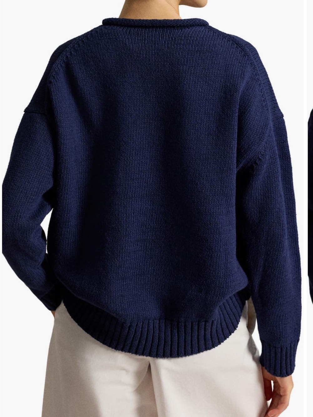 Polo Bear Navy Knit Sweater with Flag Motif - Picture 3 of 7